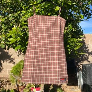 Checkered Plaid Tartan Fitted Mini Dress Pinstripe